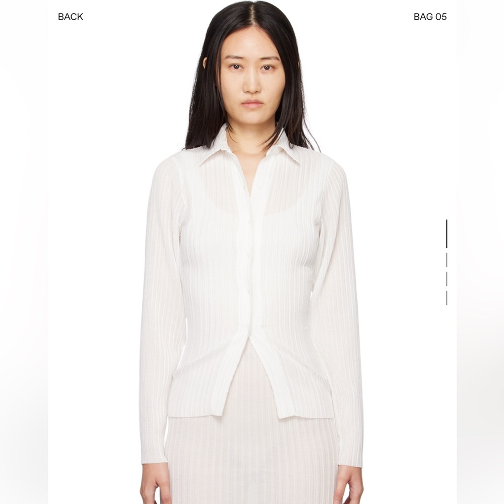 Plisse Shirt - Subtle by Le Nguyen - White Size L